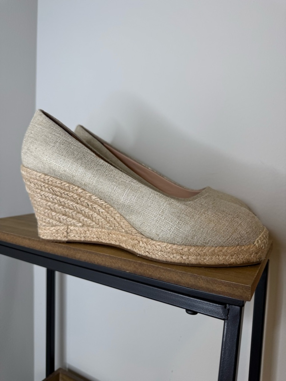J. Crew Seville espadrille wedges in metallic canvas - Picture 7 of 11